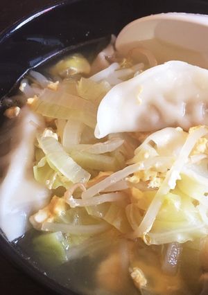 節約飯♪ さっぱり餃子の暖かスープ♪-レシピのメイン写真