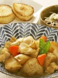 新じゃがの揚げ煮3/23(木)Aメニュー-レシピのメイン写真