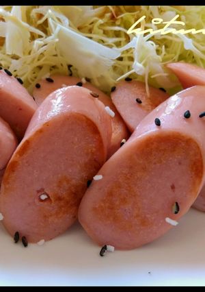 魚肉ソーセージ味つけはごま塩よ❤-レシピのメイン写真