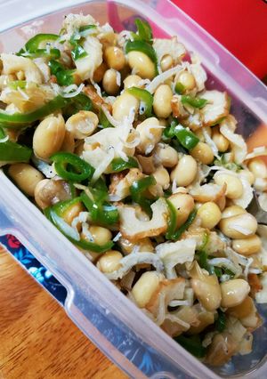 ピーマンと大豆のめんつゆ煮-レシピのメイン写真