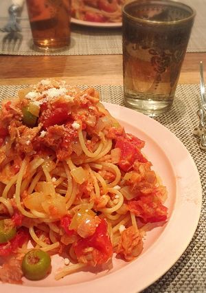 トマトとツナとオリーブのパスタ-レシピのメイン写真