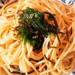 รูปของ まぜるだけ！塩昆布パスタ