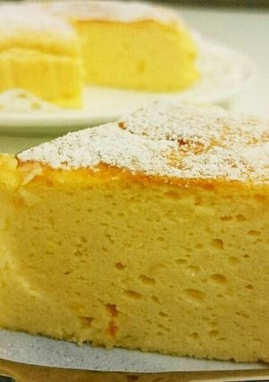 ヨーグルト☆オレンジチーズスフレ風ケーキ-レシピのメイン写真