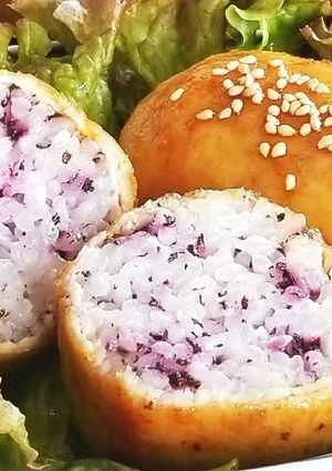 梅しそ肉巻きおにぎり お弁当にも☆-レシピのメイン写真