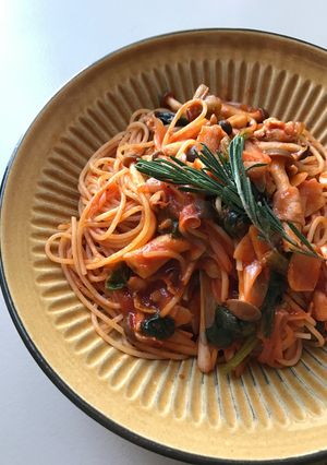 ジュースで簡単♡トマトソースパスタ-レシピのメイン写真