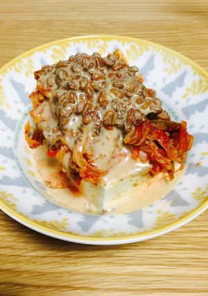 ダイエットに満足感アップ!納豆キムチ豆腐-レシピのメイン写真