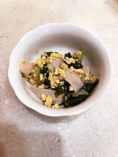 酢の物 #卵 ワカメ ハム キュウリ-レシピのメイン写真