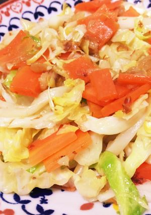 麺つゆで焼うどん-レシピのメイン写真