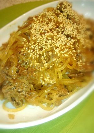残り物の牛丼が簡単チャプチェに大変身-レシピのメイン写真