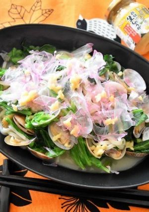 キャベツとあさりの塩バターうどん-レシピのメイン写真
