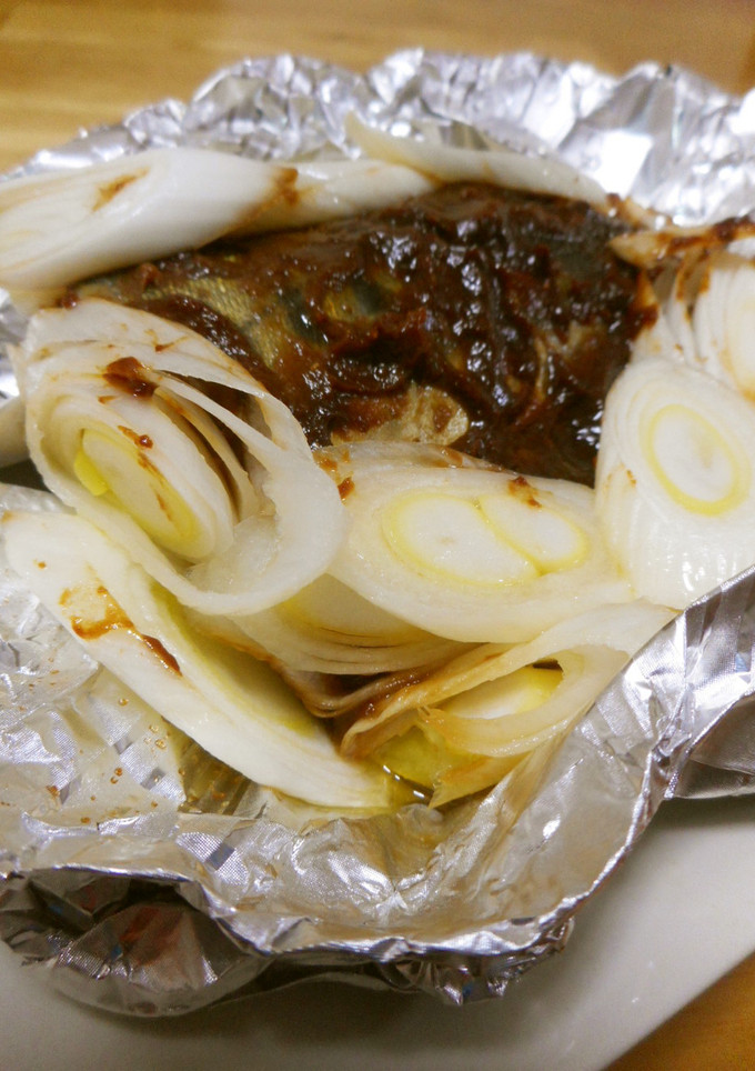 さばとねぎのみそホイル焼き-レシピのメイン写真
