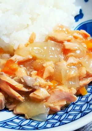 1才～OK✌鮭と野菜の甘煮あんかけ-レシピのメイン写真