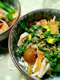 アスパラ菜となめこのおひたし-レシピのメイン写真