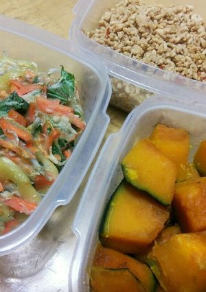 弁当常備☆かぼちゃ煮鶏そぼろ大葉チヂミ☆-レシピのメイン写真