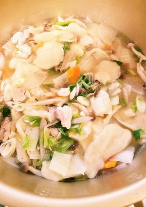 大家族の温か～いひっつみ汁(すいとん)♨-レシピのメイン写真