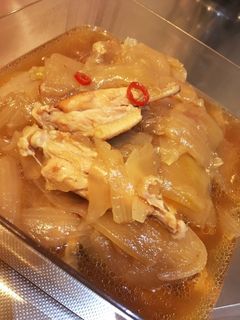 トロトロ玉ねぎと手羽中の甘辛煮-レシピのメイン写真