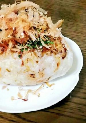 お好み焼き風♡焼おにぎり-レシピのメイン写真