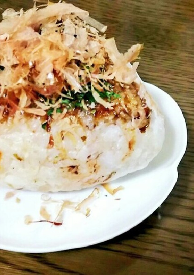 お好み焼き風♡焼おにぎり-レシピのメイン写真