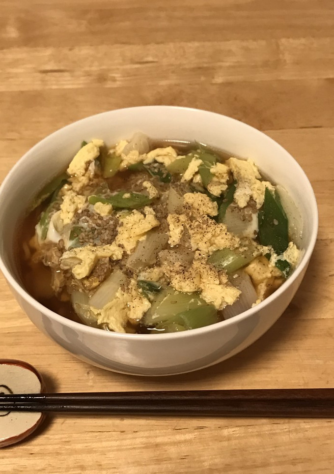 やさしい味♡長ネギの卵とじラーメン-レシピのメイン写真