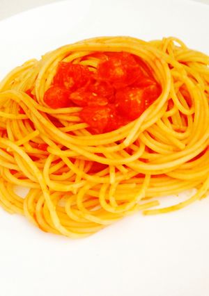 ミニトマトだけで19分パスタ☆簡単-レシピのメイン写真
