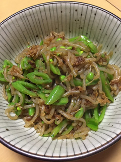 スナックエンドウとしらたきの鰹節炒め⭐︎-レシピのメイン写真