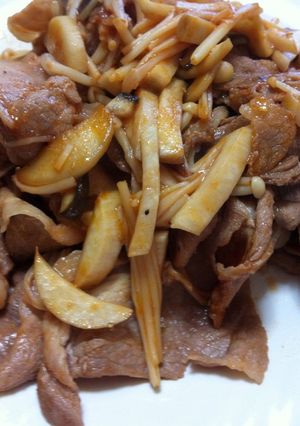 豚肉ときのこの炒め物-レシピのメイン写真