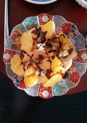 はっさくとチョコソースのパンケーキ-レシピのメイン写真
