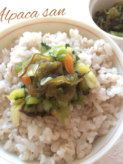 ご飯のお供に!青菜のねばねば昆布♡-レシピのメイン写真