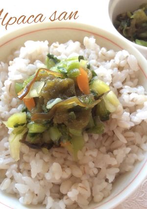 ご飯のお供に！青菜のねばねば昆布♡-レシピのメイン写真