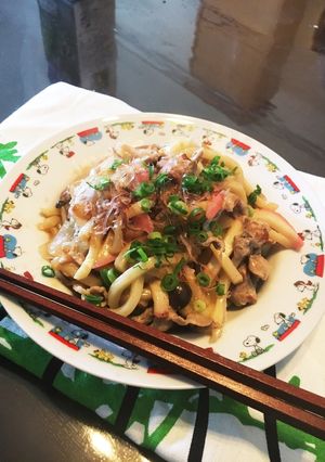 冷蔵庫にあるもので♪マヨ風味焼うどん-レシピのメイン写真