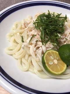 夏バテにも!ササミとシソの冷やしうどん-レシピのメイン写真