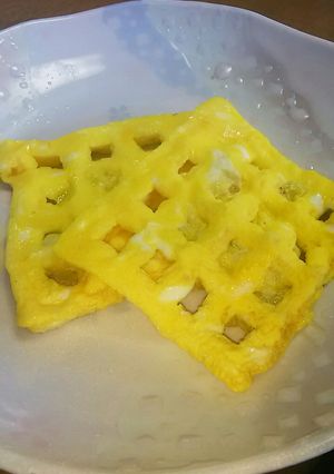 卵焼きをワッフルメーカーで作ってみると-レシピのメイン写真