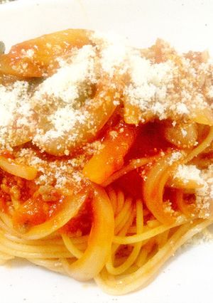 ☆簡単☆トマトとひき肉のスパゲティ-レシピのメイン写真