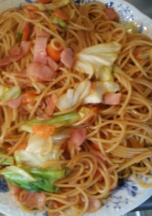 スパゲッティ焼肉のたれ味-レシピのメイン写真