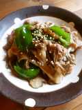 豚肉と舞茸の生姜炒め♪