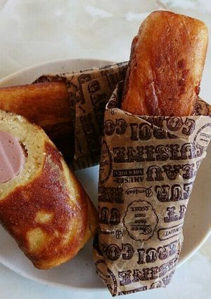 休みの朝に♪玉子焼き器でアメリカンドッグ-レシピのメイン写真