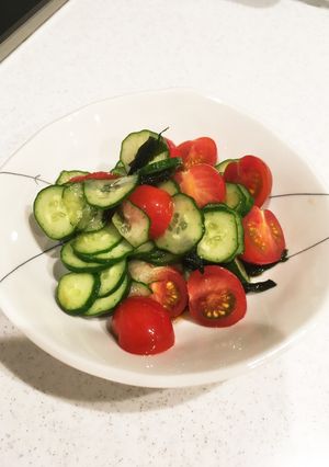 トマトとキュウリの酢の物-レシピのメイン写真