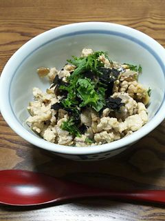 鶏ひき肉とゴボウのどんぶり-レシピのメイン写真
