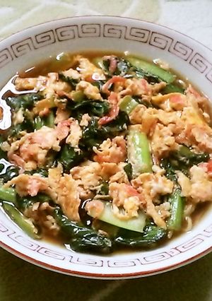ごま油香る♪小松菜と桜えびの醬油ラーメン-レシピのメイン写真