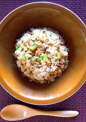 ＊豚ひき肉とセロリのアジアンライス＊-レシピのメイン写真
