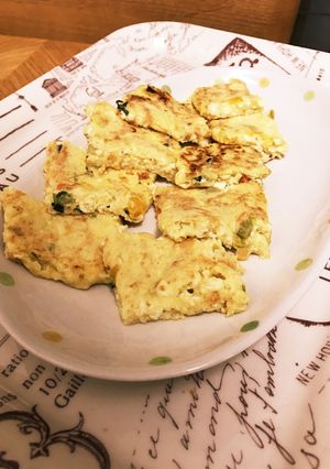 ふわふわとろろと豆腐のぺったんこ焼き-レシピのメイン写真