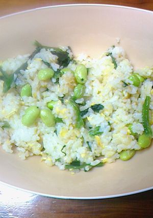 冷凍法蓮草枝豆炒飯 シャンタンバター-レシピのメイン写真