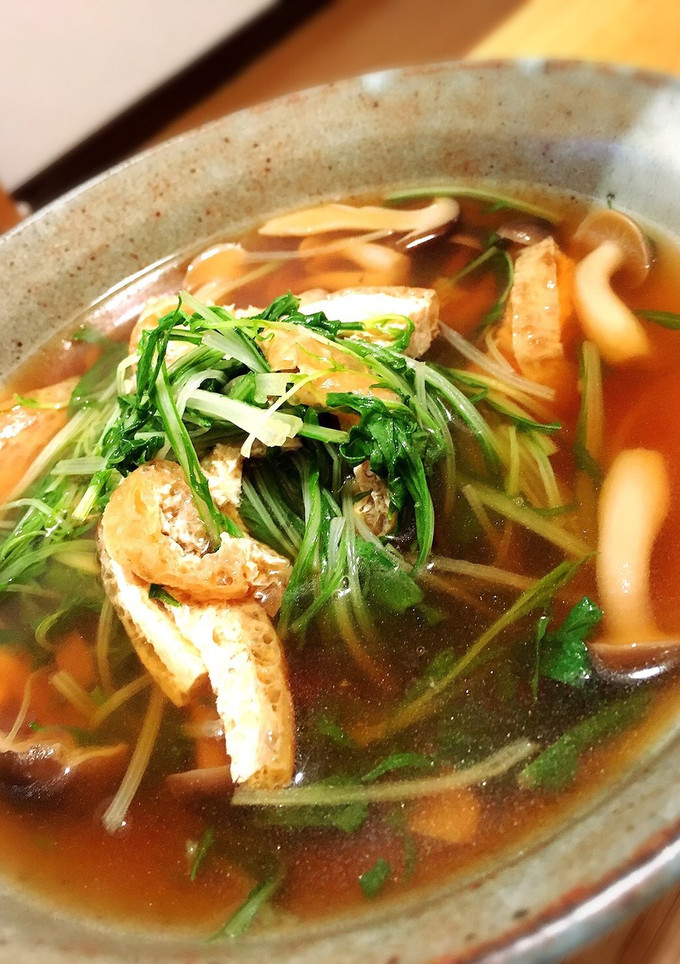 水菜とお揚げさんのさっと煮☆-レシピのメイン写真