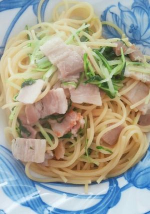 ★簡単ランチ★水菜とベーコンのパスタ-レシピのメイン写真