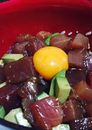 わさび醤油ダレが美味い！アボカドマグロ丼-レシピのメイン写真