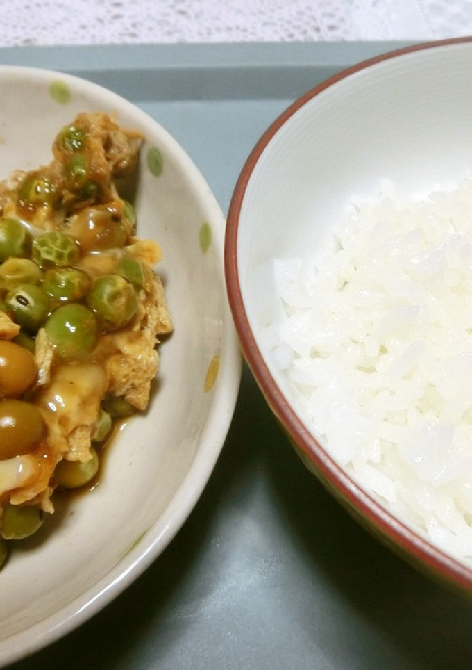 エンドウ豆のウニ卵とじ-レシピのメイン写真