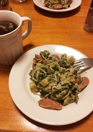 ほうれん草クリームのワンポットパスタ-レシピのメイン写真
