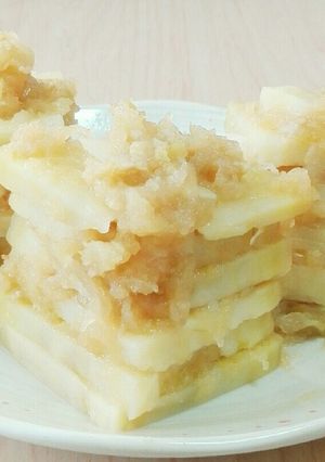 レンジで簡単！サツマイモとリンゴの重ね煮-レシピのメイン写真