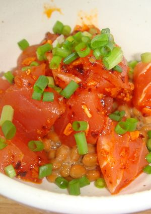 混ぜるだけ　ピリ辛マグロ納豆-レシピのメイン写真