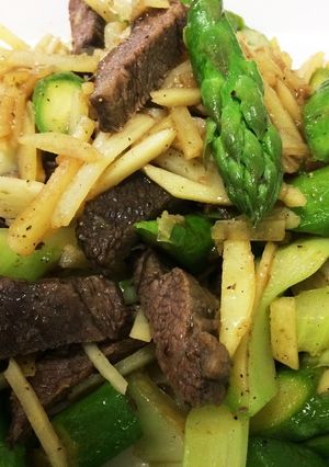 春野菜と牛肉の炒め物-レシピのメイン写真